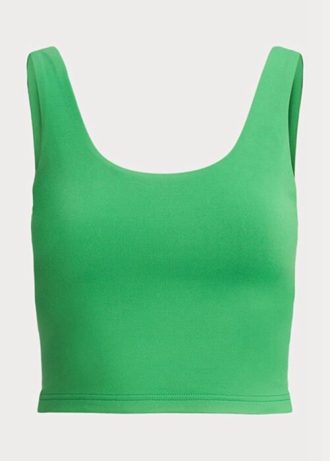 Regata Ralph Lauren Cropped Suede Jersey Feminina Verde