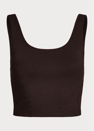 Regata Ralph Lauren Cropped Suede Jersey Marrom Feminina