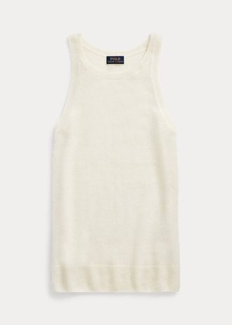 Regatas de cashmere Ralph Lauren femininas creme