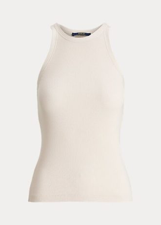 Regatas Ralph Lauren de algodão canelado rosa para mulheres