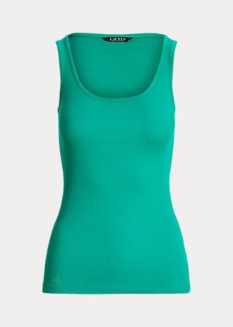 Regatas Ralph Lauren de algodão mesclado verde para mulheres