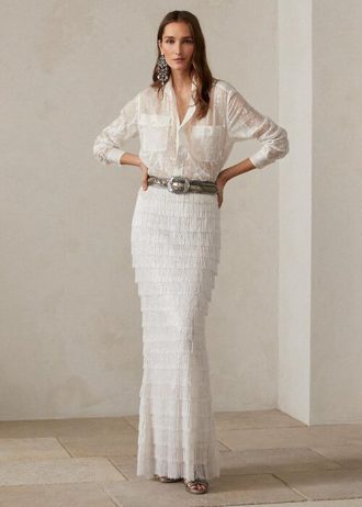 Saias longas com detalhes de Fontanna da Ralph Lauren para mulheres brancas