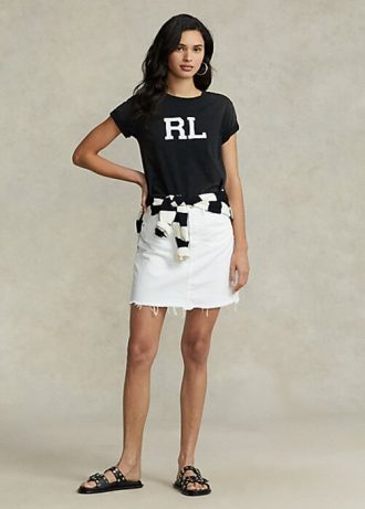 Saias lápis jeans Ralph Lauren femininas brancas
