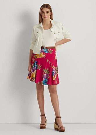 Saias Ralph Lauren Floral Georgette Femininas Multicoloridas