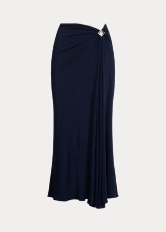 Saias Ralph Lauren Margarethe Jersey Femininas Azul Marinho