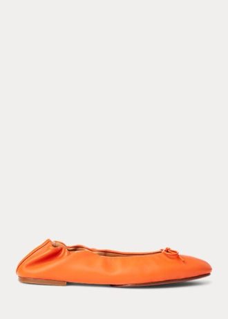 Sapatilhas Ralph Lauren The Pony Ballet Femininas Laranja