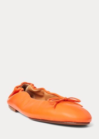Sapatilhas Ralph Lauren The Pony Ballet Femininas Laranja