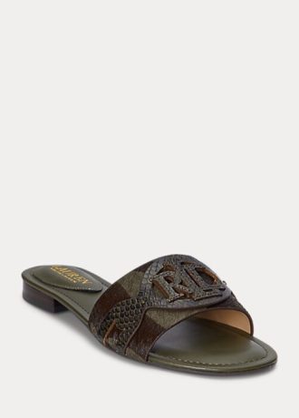 Sapatos baixos Ralph Lauren Alegra com estampa de zebra e pelo de bezerro, da Olive Women