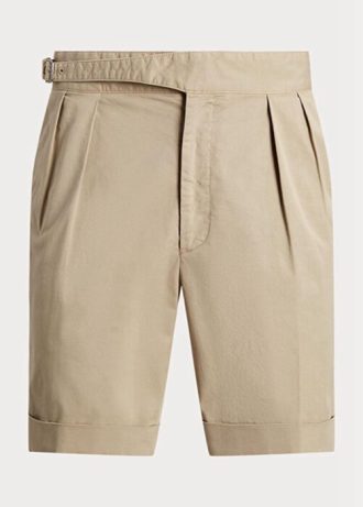 Shorts chino masculino Ralph Lauren com ajuste elástico cáqui