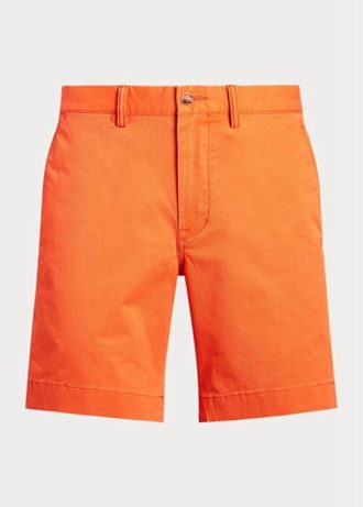 Shorts chino Ralph Lauren masculino elástico e reto laranja