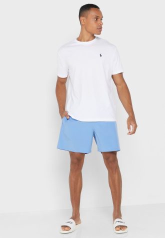 Shorts de banho Ralph Lauren Essential azul masculino
