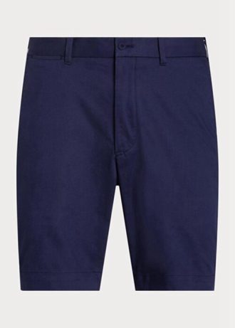Shorts de sarja elástica Ralph Lauren Tailored Fit masculino azul marinho