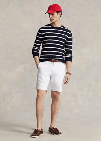 Shorts de sarja elástica Ralph Lauren Tailored Fit para homem branco