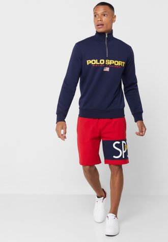 Shorts Ralph Lauren Masculino Vermelho com Logotipo