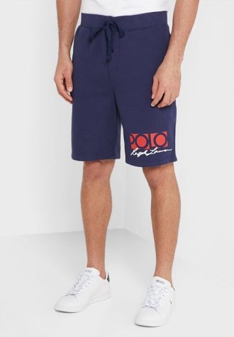 Shorts Ralph Lauren Signature Logo Masculino Azul Marinho