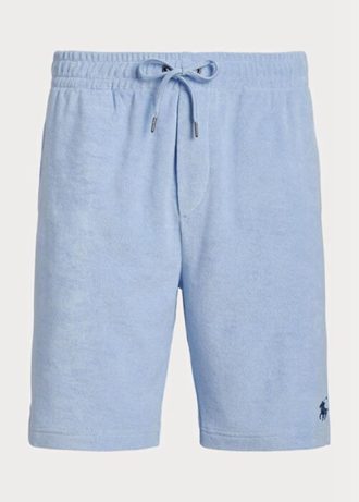 Shorts Ralph Lauren Terry com cordão azul masculino