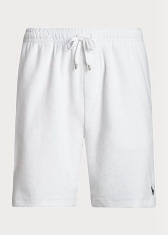 Shorts Ralph Lauren Terry com cordão branco masculino