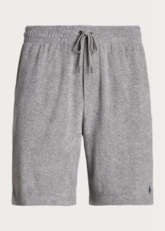 Shorts Ralph Lauren Terry com cordão cinza masculino