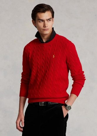 Suéter Ralph Lauren Lunar New Year de lã e cashmere masculino vermelho