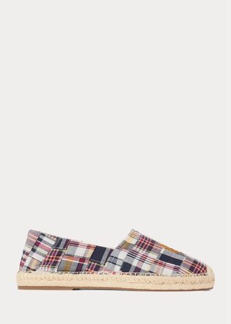 Tênis casual masculino Ralph Lauren Cevio Crest Madras multicolorido