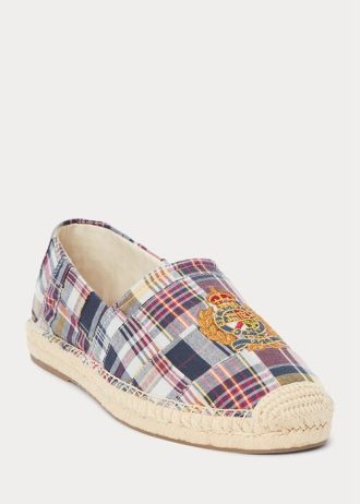 Tênis casual masculino Ralph Lauren Cevio Crest Madras multicolorido