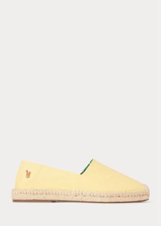 Tênis casual Ralph Lauren Cevio de lona lavada amarelo masculino